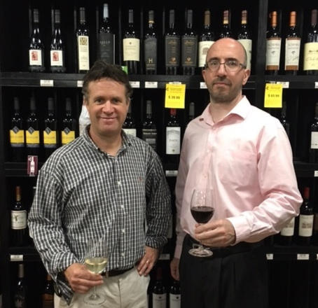 Glenn Hagedorn and Chris Roche Glenn Hagedorn and Christopher Roche Triangle Wine Company owners.